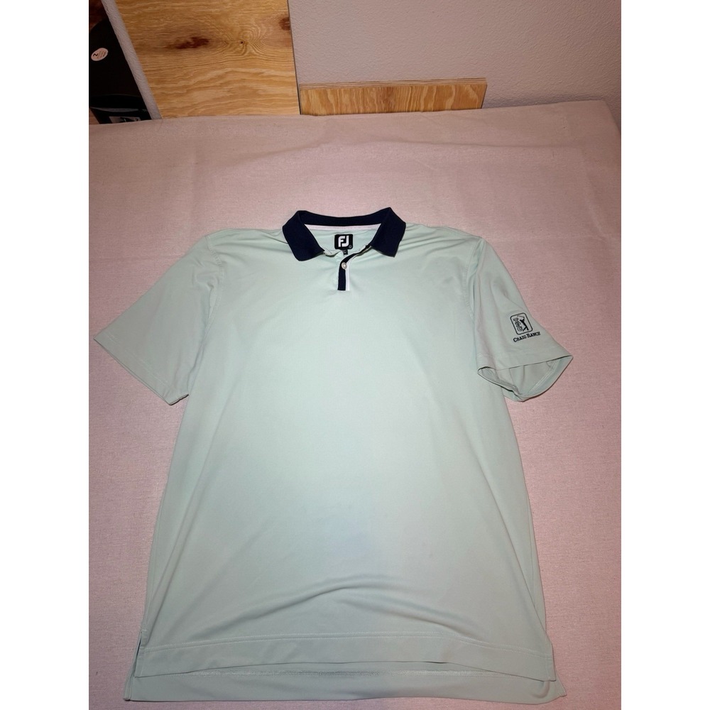 Footjoy Men's Polo Large Mint Green TPC Craig Ranch